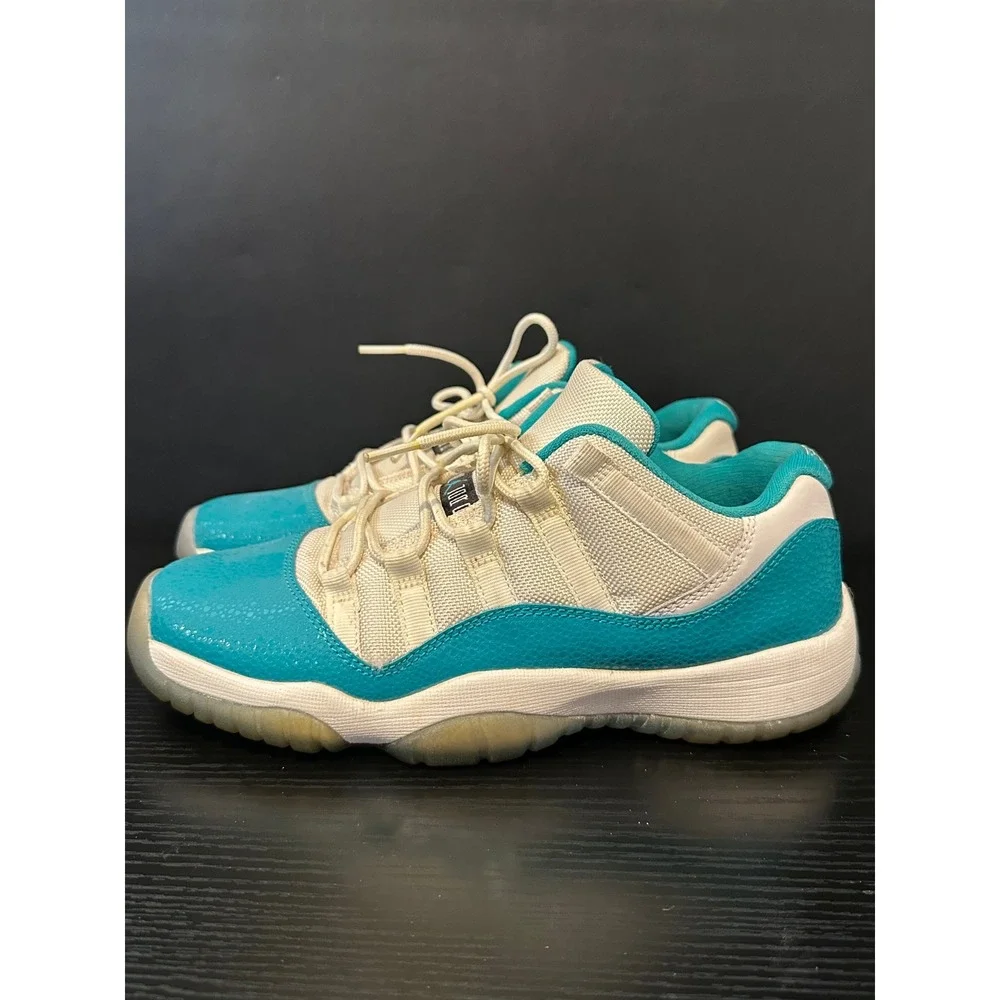 Jordan 11 Retro Low Aqua Safari White‎ Turbo Green Volt 580521-143 Mens 6.5Y